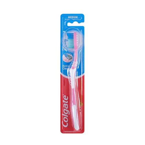 Colgate Medium Extra Clean Toothbrush - Pink