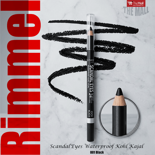 Rimmel London Scandal'Eyes Waterproof Kohl Kajal 1.3g - 001 Black
