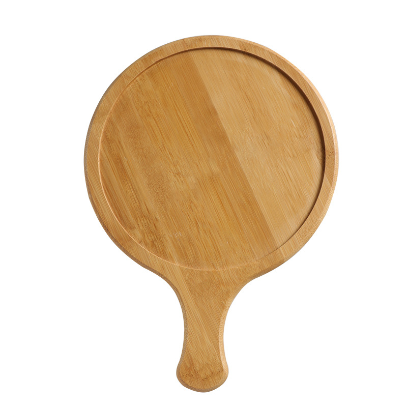 Round Wooden Pizza Serving Plate - Big