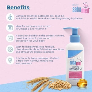 Sebamed Baby Massage Oil With Natural Oils For Delicate Skin 150ml