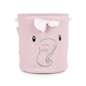 Cloth Storage Basket - Pink Elephant