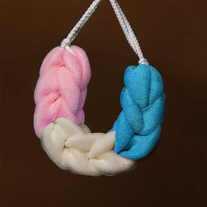 JunMei Spa Long Bath Sponge - Pink Cream Deep Teal Blue