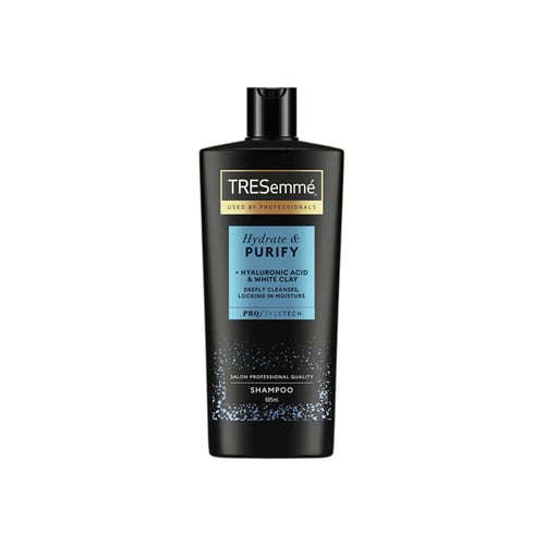 Tresemme Hydrate & Purify + Hyaluronic Acid & White Clay Shampoo 685ml •