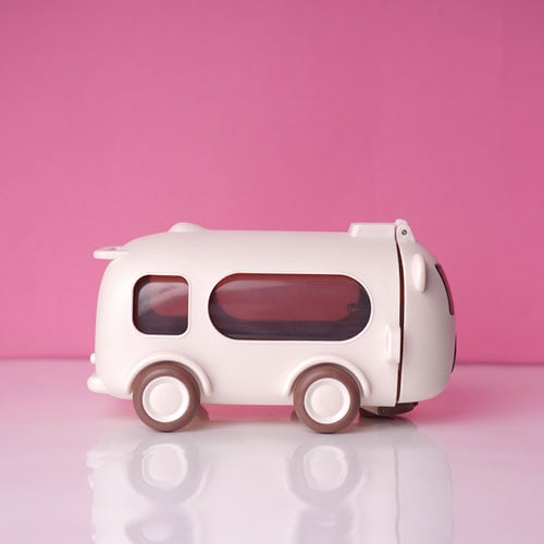 Cute Bus Water Pot For Kids - Cream