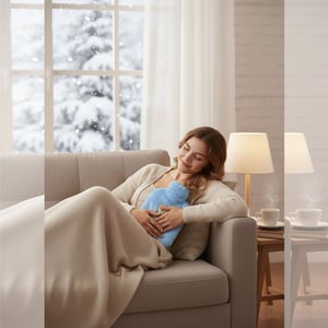 Ultra Comfortable Hot Water Bag - Baby Blue Teddy Bear