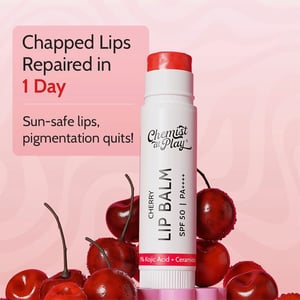 Chemist At Play's Cherry Lip Balm 1% Kojic Acid 4.5g SPF 50 PA++++ •