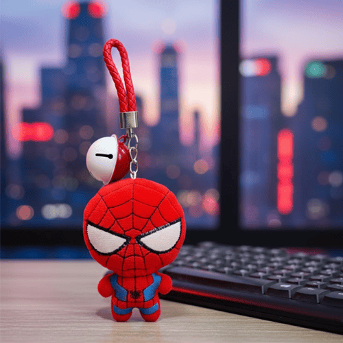 Avengers Soft Key Ring With Rattle Ball - Spider-Man