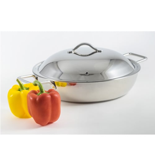 SKB Frying Pan With SS Lid & Handle - 28cm