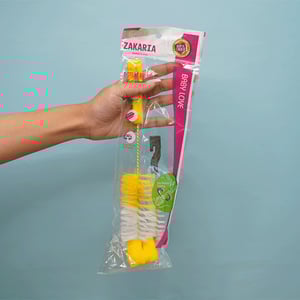 Bottle Cleaning Brush - Yellow & White