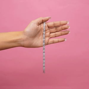 Women High Quality AD Stone Bracelet With Pouch - 004