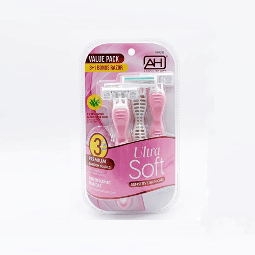 Absolute New York Ultra Soft Women’s 3 Blades Razor 4pcs - HRRZ02