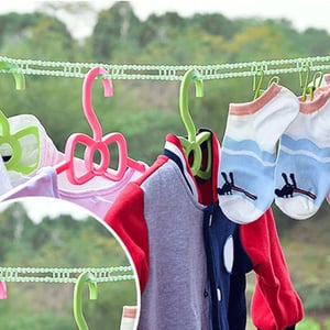 Nylon Non-Slip Clothes Line Rope 5m - Pink