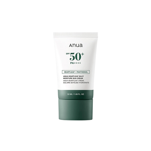 Anua Heartleaf Silky Moisture Sun Cream 50ml SPF 50 +PA++++  •