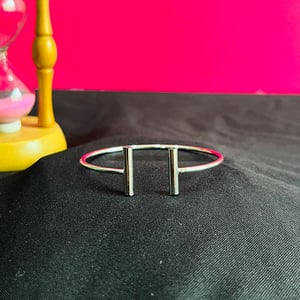 Simple Copper Micro Inlaid Bracelet - Silver (C1)