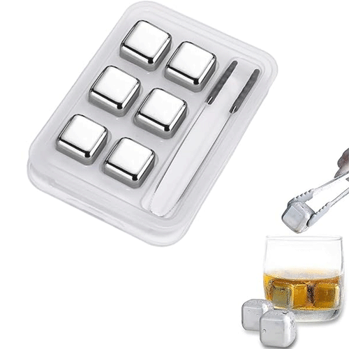 Reusable Metal Ice Cube With Clamp Set
