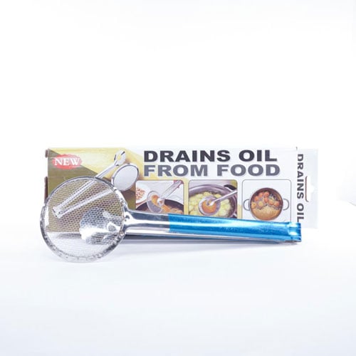 Stainless Steel Net Folder Oil Drain Food Clip Strainer •