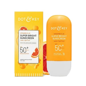 Dot & Key Vitamin C + E Super Bright Sunscreen SPF 50+ with Sicilian Blood Orange PA+++ 80g•