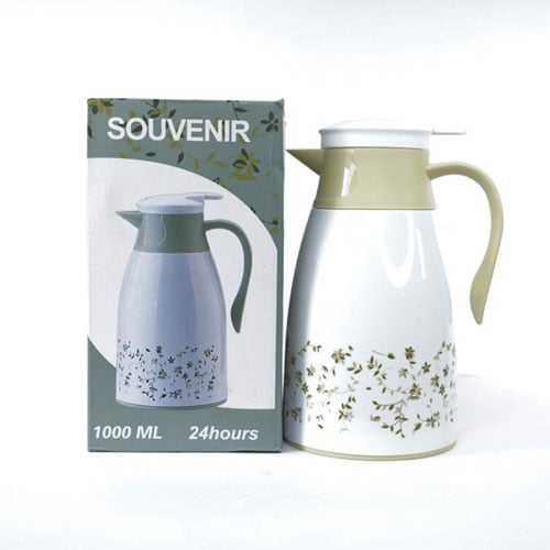 Souvenir Custom Flower Printed Plastic Flask 1000ml •
