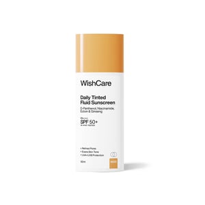 WishCare Daily Fluid Tinted Sunscreen 50ml SPF50 PA++++ M202 •