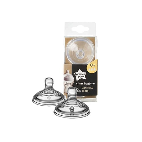 Tommee Tippee Closer To Nature Vari Flow Teats 0m+ 2pc (1407)
