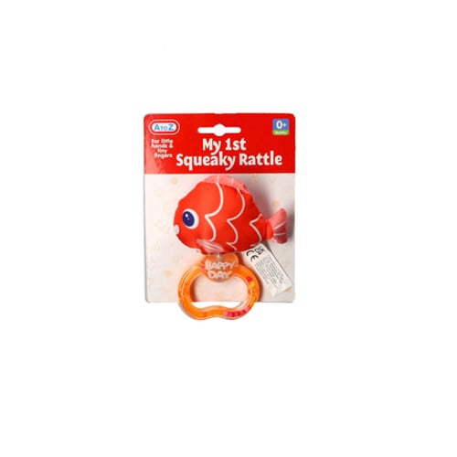 A TO Z My 1st Squeaky Rattle Toy - Red Fish