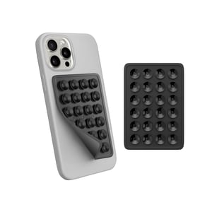 Adhesive Silicone Suction Phone Holder - Black