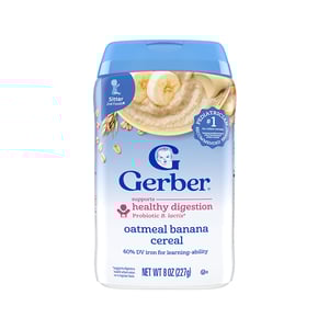 Gerber Probiotic Oatmeal Banana Cereal 227gm •