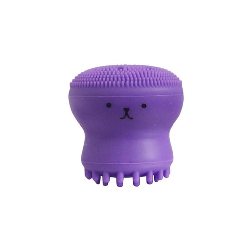 Kiss Lovely Octopus Shape Silicon Face Cleansing Scrubber - Violet
