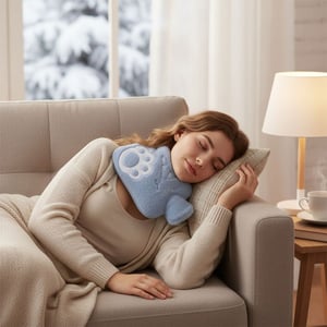 Ultra Comfortable Hot Water Bag - Pigeon Blue Paw