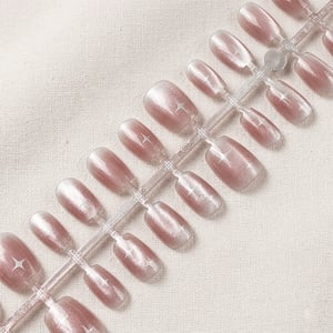 Premium False Nails 30pcs - Sparkle Pinky