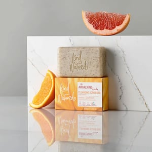 Kind Natured Awaken Grapefruit & Orange Cleansing Scrub Bar 100g