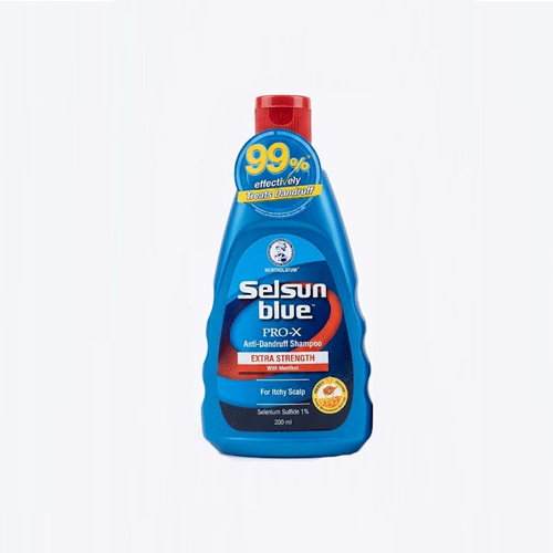Selsun Blue Pro X Extra Strength Anti Dandruff Shampoo For Itchy Scalp 200ml •
