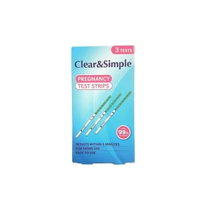 Clear & Simple Pregnancy Test Strips - 3 Strips