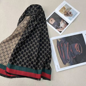 Trendy Korean Style Cashmere Shawl - Gucci Pattern