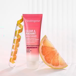 Neutrogena Clear & Radient Moisturiser With Pink Grapefruit Fragrance 50ml •