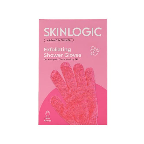 Skinlogic Exfoliating Shower Gloves - Pink