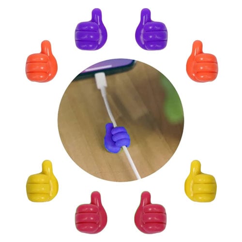 Adhesive Thumb Shape Cable Holder - Purple