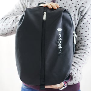 Stripelnc Mini Travel Backpack - Matte Black