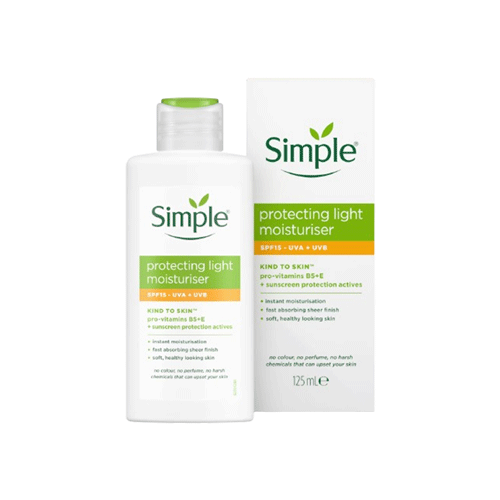 Simple Kind To Skin Protecting Light moisturiser 125ml SPF15+UVB •
