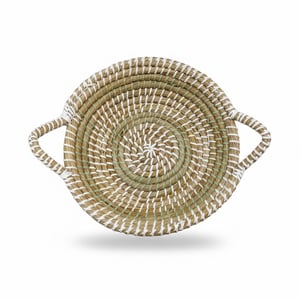 Kans Grass Basket - Teal & White