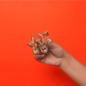 Star Shape Metal Hair Clip -Black
