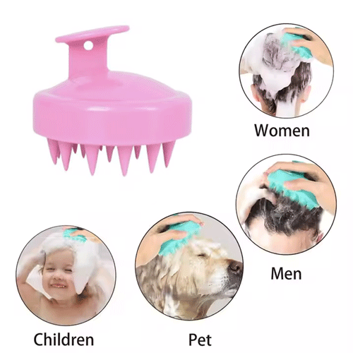 Sweet Beauty Silicone Hair Scalp Massage Brush - Baby Pink