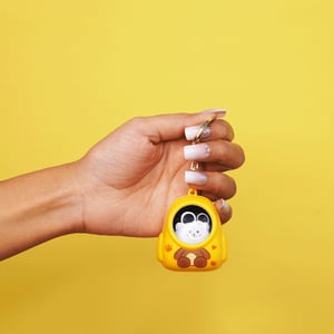 Animal Backpack Hanging Pendant Light Glowing Keychain - Yellow Bear