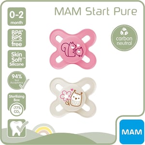 Mam Start Pure Silicone Soother 0-2m - 2pc (9468)