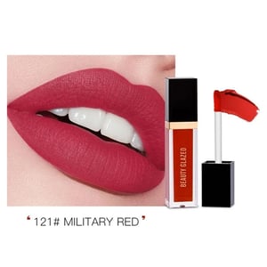 Beauty Glazed Matte Liquid Lipstick - 121 Military Red