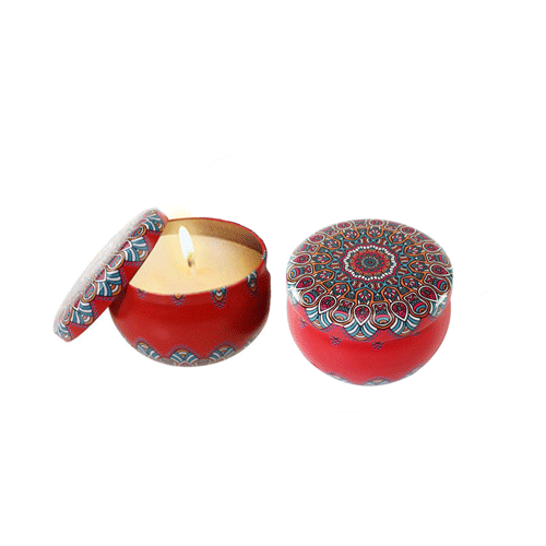 Metal Perfumed Candle Jar •
