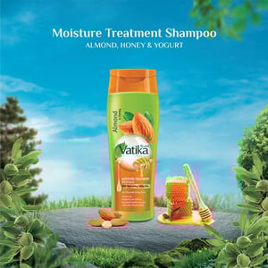 Dabur Vatika Naturals Moisture Treatment Shampoo With Almond and Honey 400ml •
