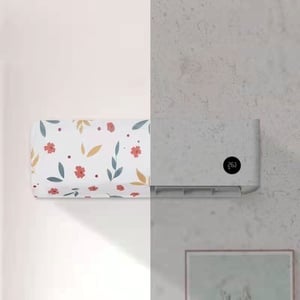 Air Conditioning Dustproof Cover Small Size - Pink Floral ( 1.5 Ton )