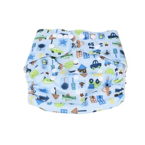 Fashion Baby All In One Reusable Diaper 0-24 Months - Vehicle