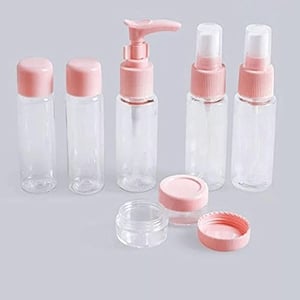 Portable Travel Bottle Pack Set 7Pcs - Pink